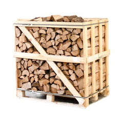 Halbe Palette kammergetrocknetes gespalten Birke Brennholz 25cm